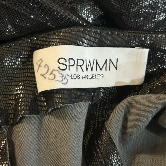 Revolve SPRWMN Goth Leather Bustier Mini Cocktail Dress XS Black NYE Designer‎ - Picture 9 of 10